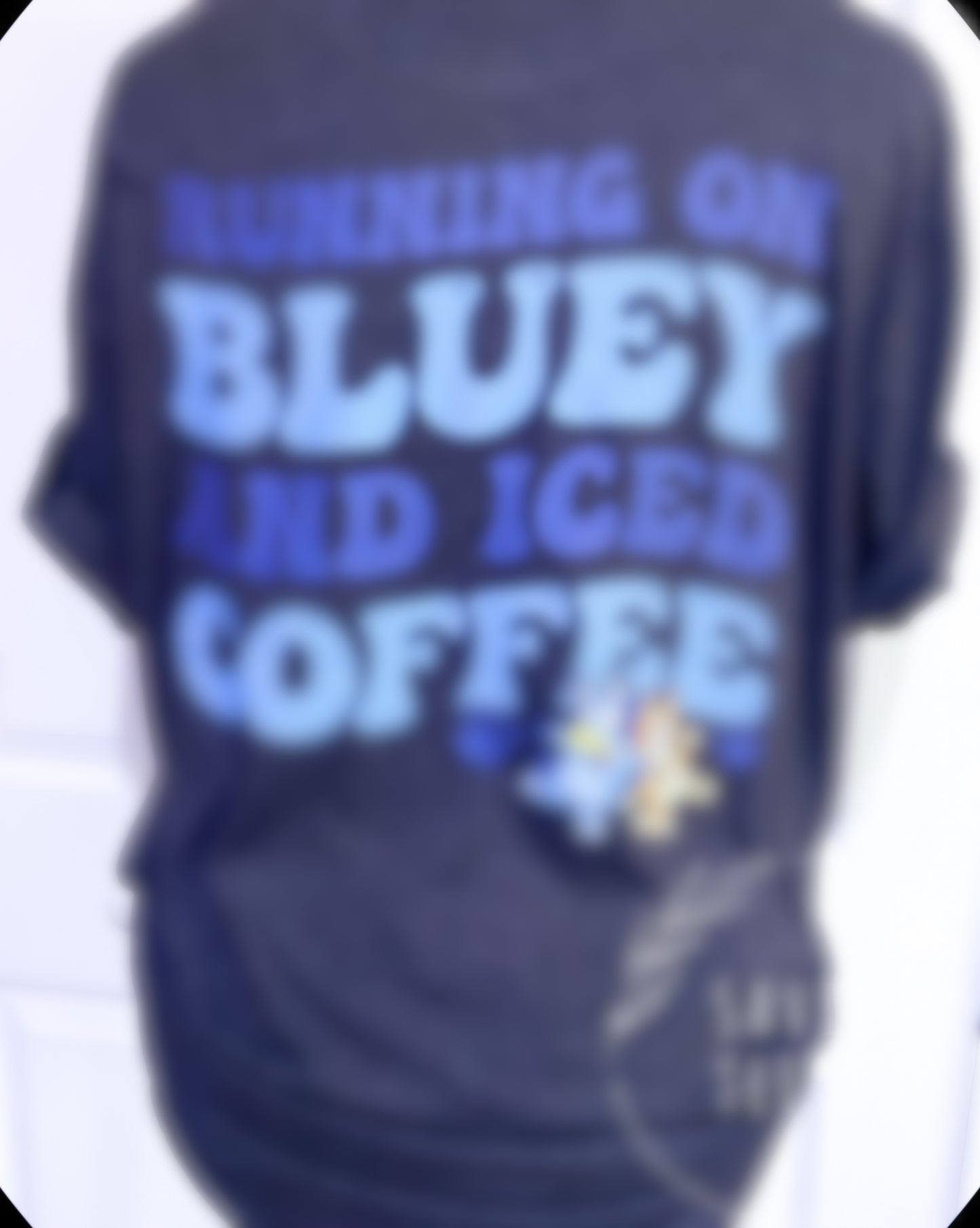 Running on Bluey and Iced Coffee tee