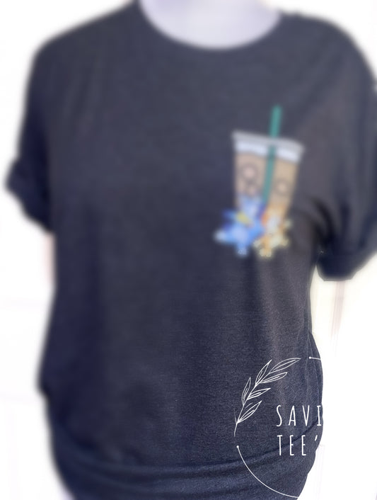 Running on Bluey and Iced Coffee tee