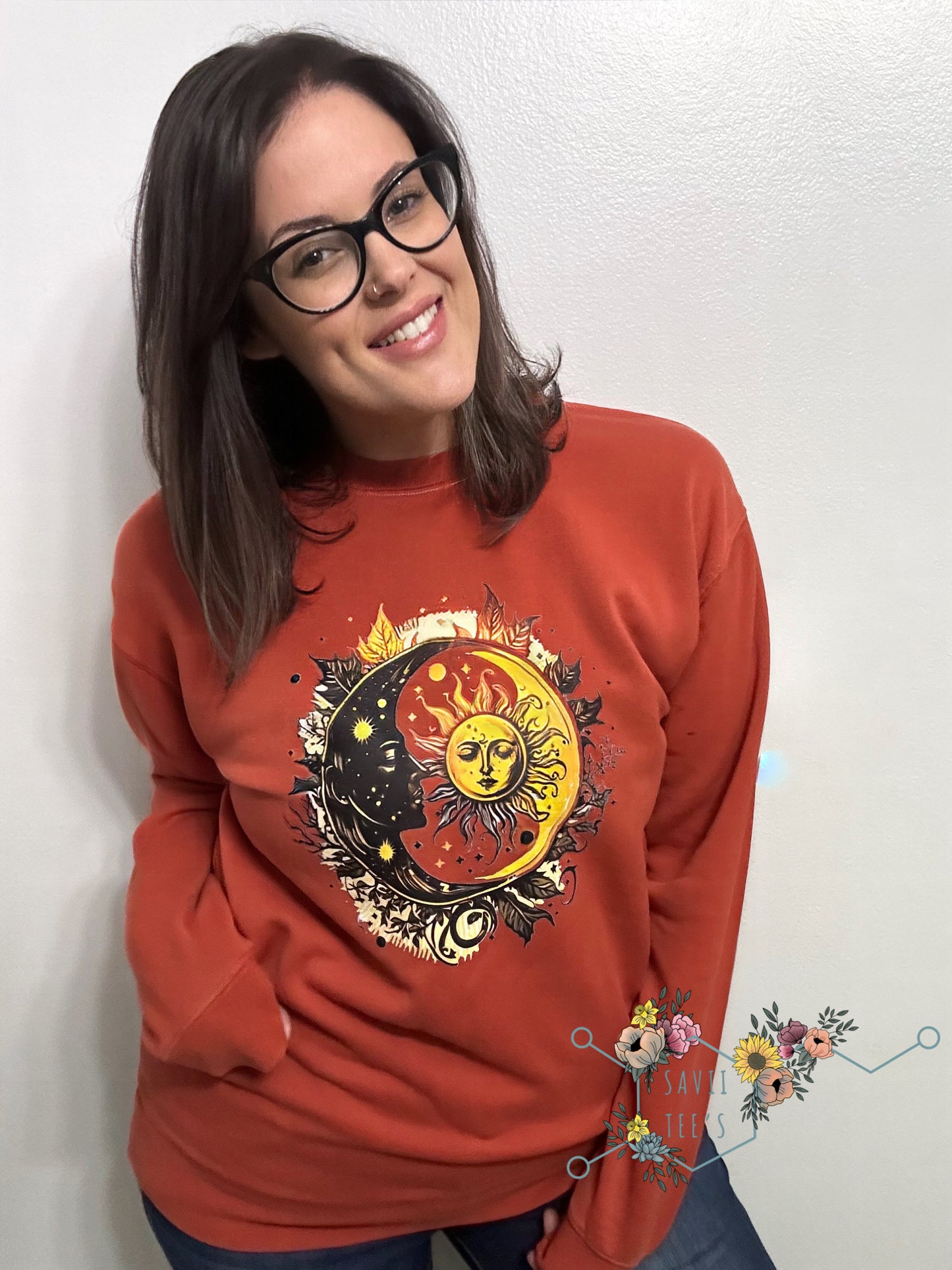 Moon and Sun crew neck sweatshirt