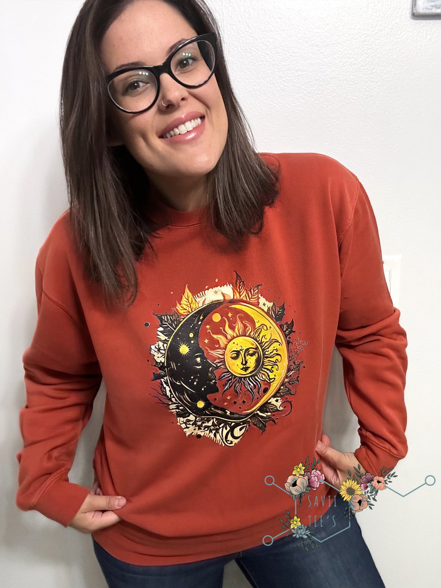 Moon and Sun crew neck sweatshirt