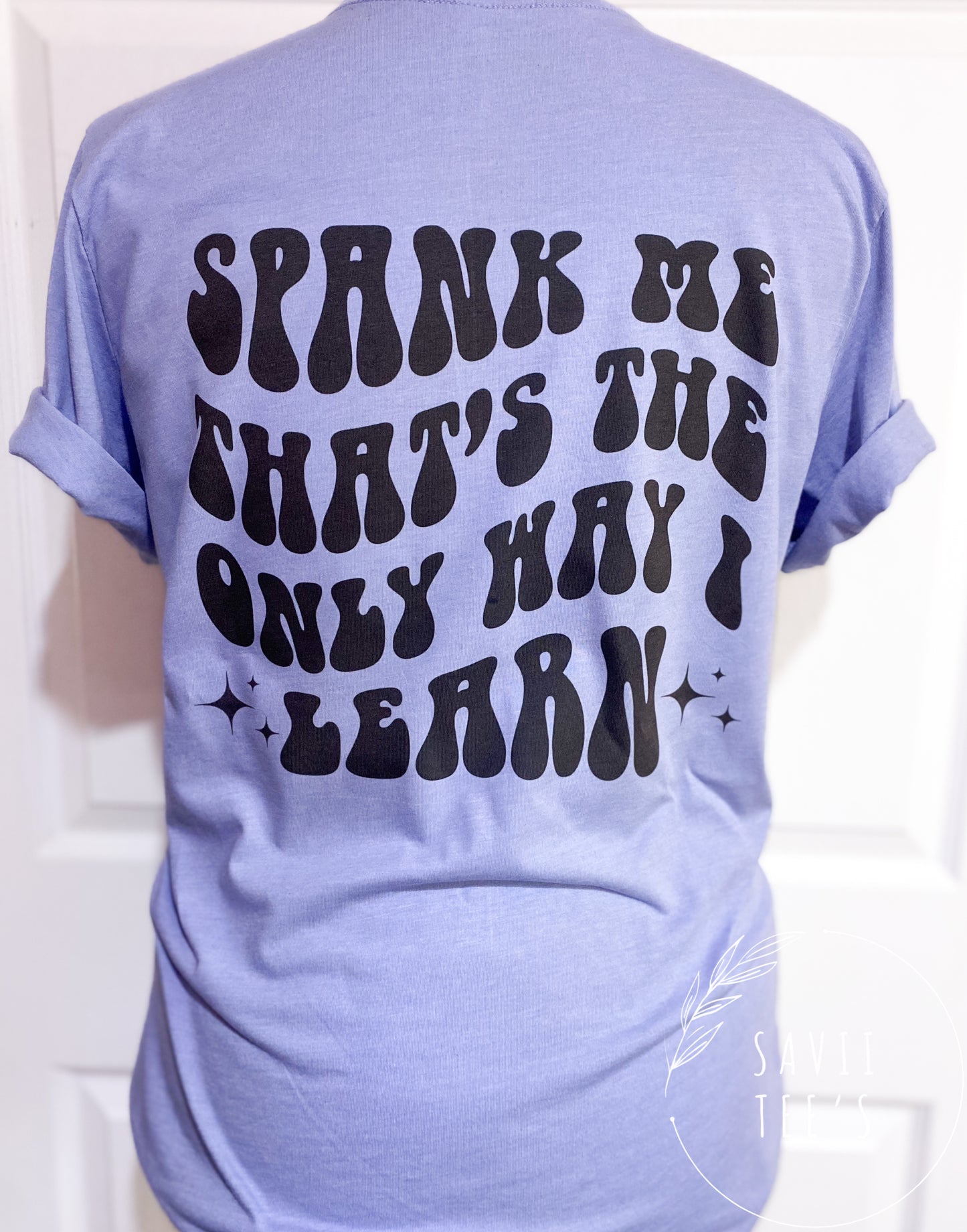 Good girl / spank me tee (front and back color options)